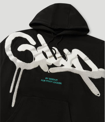 Geedup Handstyle x Footlocker Hoodie 'Black White Grey'